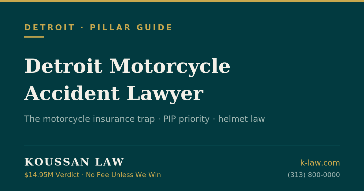 Detroit Motorcycle Accident Lawyer: Michigan's Unique Motorcycle Insurance Trap